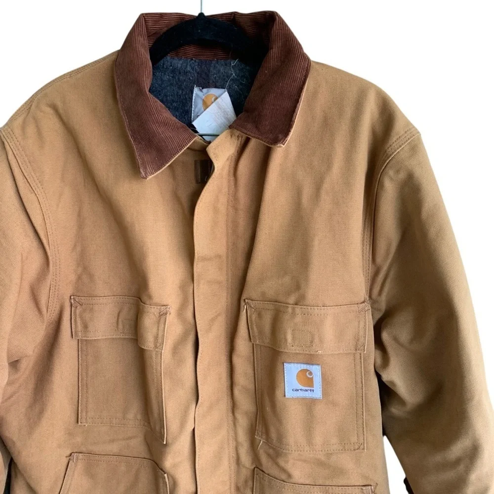 Vintage Carhartt Work Chore Barn Jacket Blanket Lined Men’s Size 42 XL Canvas